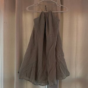 Listicle Backless Halter Dress in mint green